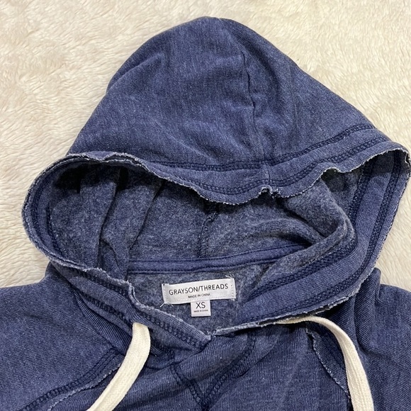 Womens Grayson Threads J Adore Coffee Burnout  Hoodie - Size XS - Picture 5 of 7